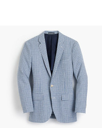 J.Crew Ludlow Suit Jacket In Gingham Linen Cotton
