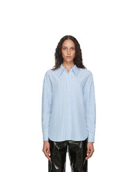 Tibi Blue And White Gingham Relaxed Shirt