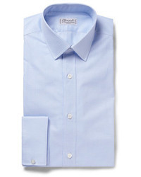 Charvet Blue Gingham Check Cotton Shirt