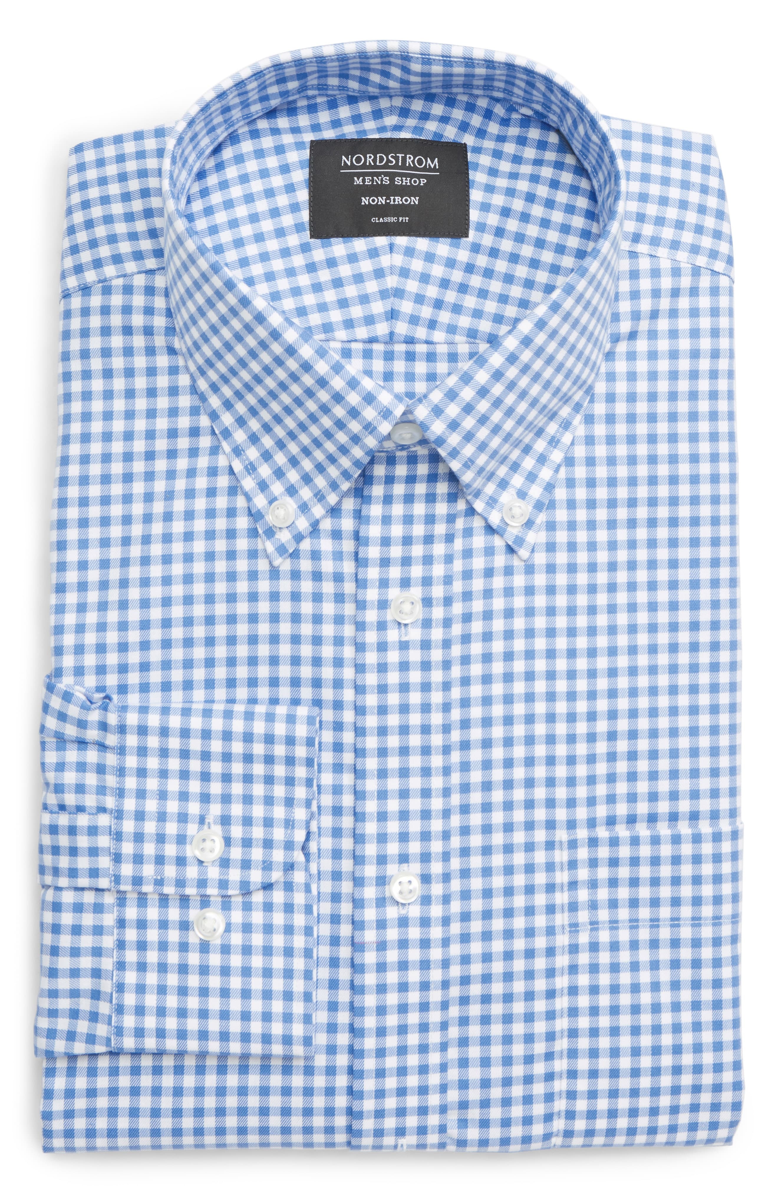 Nordstrom Classic Fit Non Iron Gingham Dress Shirt, $39 | Nordstrom ...