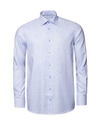 Eton Contemporary Fit Blue Check Dress Shirt