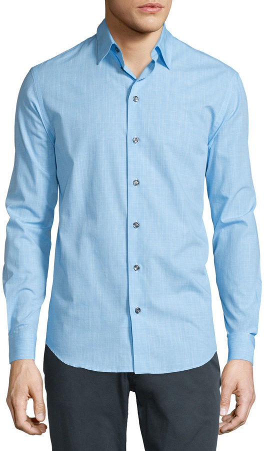 light blue gingham dress shirt