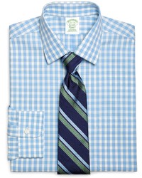 Brooks Brothers Non Iron Madison Fit Framed Gingham Dress Shirt