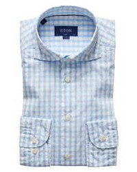 Eton Soft Collection Slim Fit Plaid Dress Shirt