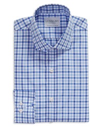 Ledbury Tailored Fit Check Dress Shirt In Blue At Nordstrom