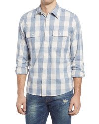 Fit Buffalo Check Stretch Flannel Button Up Shirt