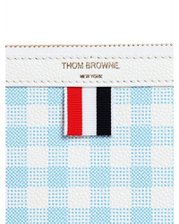 Thom Browne Large Gingham Grained Leather Pouch