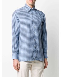 Canali Plaid Print Shirt