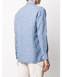 Canali Plaid Print Shirt