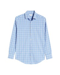 Peter Millar Denton Classic Fit Check Button Up Shirt In Blue Batik At Nordstrom