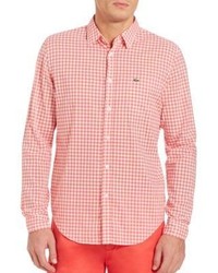 Lacoste Long Sleeve Gingham Checked Shirt