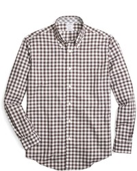 Brooks Brothers Non Iron Milano Fit Heathered Gingham Sport Shirt