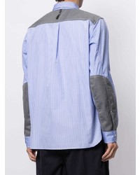 Junya Watanabe MAN Panelled Stripe Print Shirt