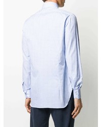 Kiton Spread Collar Gingham Shirt