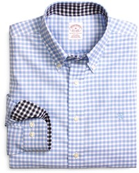 Brooks Brothers Supima Cotton Non Iron Regular Fit Oxford Gingham Sport Shirt