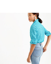 J.Crew Tall Relaxed Boy Shirt In Crinkle Gingham