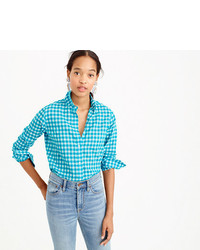 J.Crew Tall Relaxed Boy Shirt In Crinkle Gingham