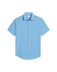 Peter Millar Berkley Summer Comfort Check Short Sleeve Button Up Shirt