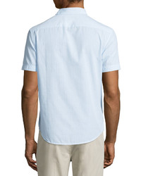 Original Penguin Gingham Check Sport Shirt Crystal Blue