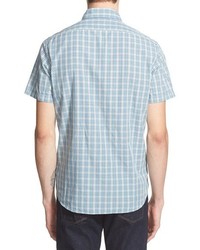 Paul Smith Jeans Tailored Fit Plaid Short Sleeve Shirt
