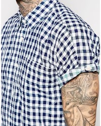 Scotch & Soda Shirt With Gingham Check Short Sleeves In Slim Fit