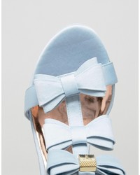 Ted Baker Appolini Light Blue Bow Heeled Sandals