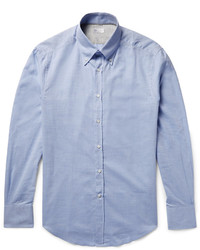 Light Blue Herringbone Long Sleeve Shirt