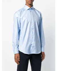 Canali Herringbone Pattern Shirt