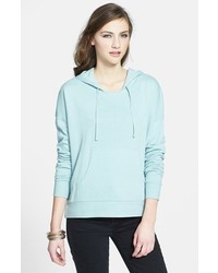 BP. Relaxed Cotton Blend Hoodie Blue Raindrop X Small