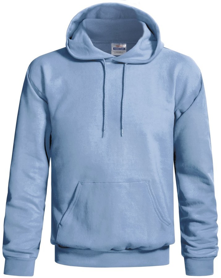 hanes light blue hoodie