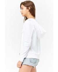 Forever 21 French Terry Zip Front Hoodie