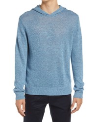 Vince Linen Melange Hooded Sweater