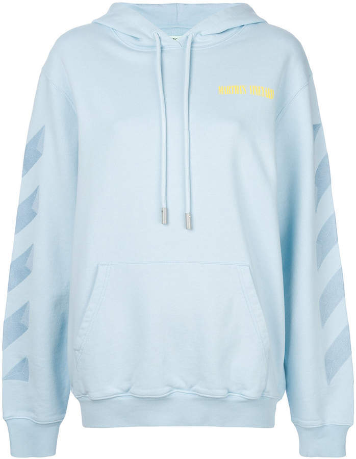 baby blue off white hoodie