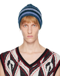 Light Blue Horizontal Striped Beanie