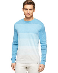 Calvin Klein End On End Striped Crew Neck Sweater