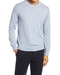 Vince Regular Fit Crewneck Pinstripe Wool Cashmere Sweater