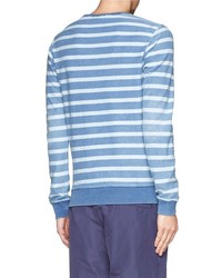 Scotch & Soda Stripe Inside Out Cotton French Terry Sweater