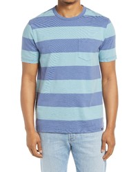 Faherty Rugby Stripe Pocket T Shirt