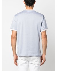 Eleventy Striped Tipping Cotton T Shirt