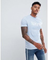 ASOS DESIGN T Shirt With Stripe And Tokyo Print