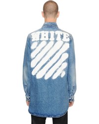 Off-White Spray Stripes Cotton Denim Shirt