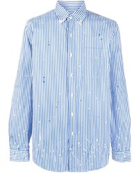 Polo Ralph Lauren Bleached Effect Striped Cotton Shirt