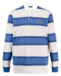 AFB Logo Embroidered Striped Polo Shirt