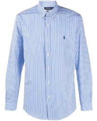 Polo Ralph Lauren Embroidered Logo Stretch Cotton Striped Shirt