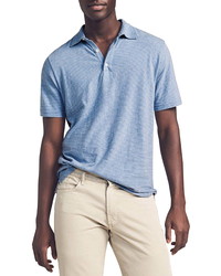 Faherty Isle Stripe Short Sleeve Polo Shirt