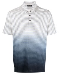 Roberto Collina Ombr Striped Polo Shirt