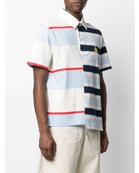 Lanvin Rugby Patchwork Striped Polo Shirt