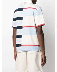 Lanvin Rugby Patchwork Striped Polo Shirt