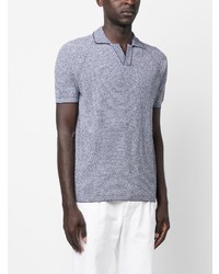 Eleventy Short Sleeve Striped Polo Shirt