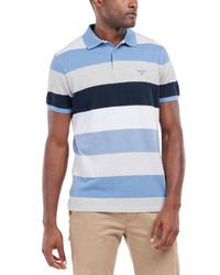 Barbour Stanton Stripe Polo In Force Blue At Nordstrom